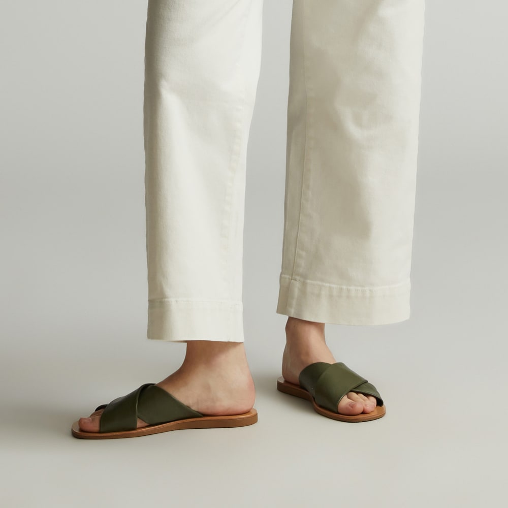 The Day Crossover Sandal |  Olive