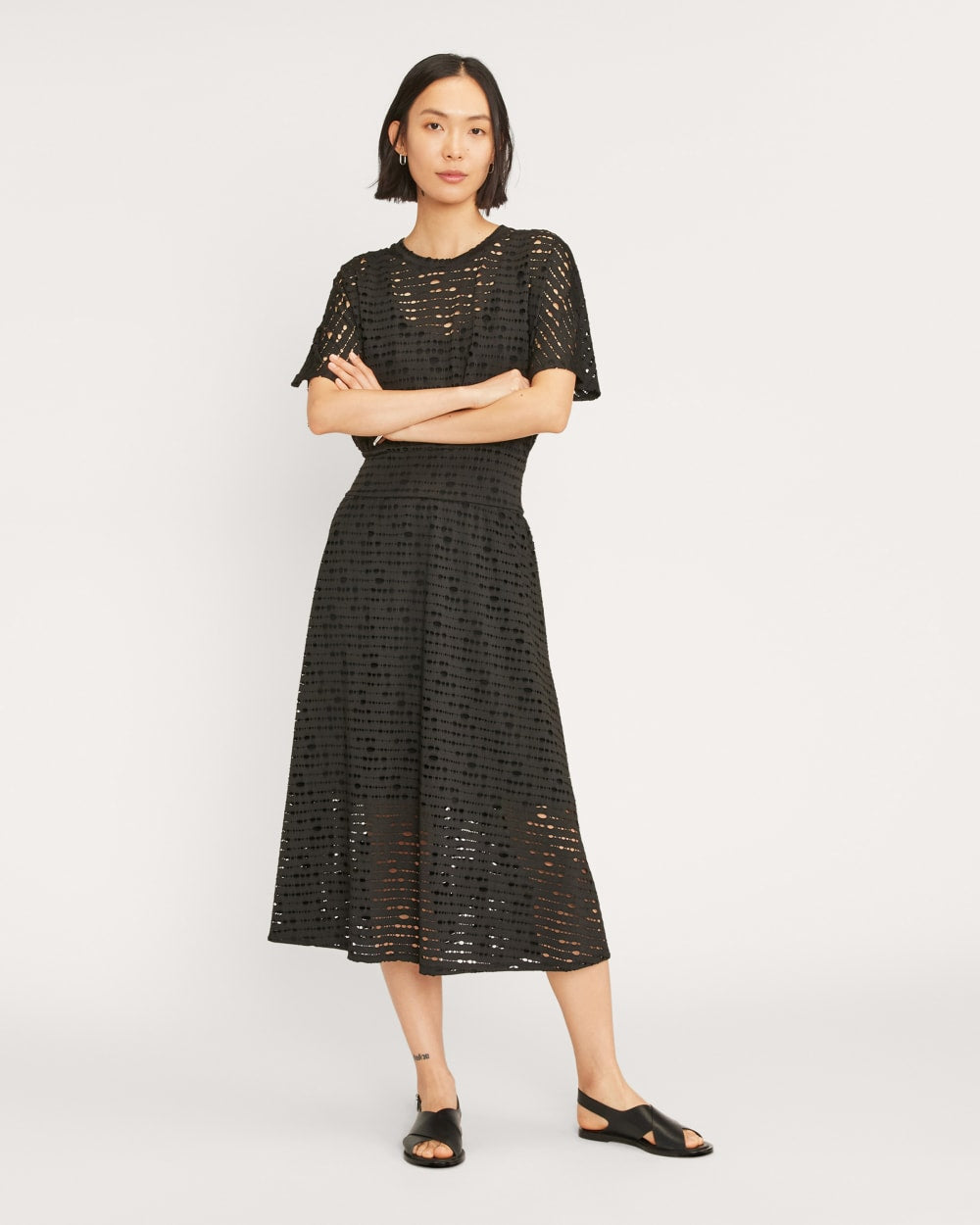 The City Crossover Sandal | Black