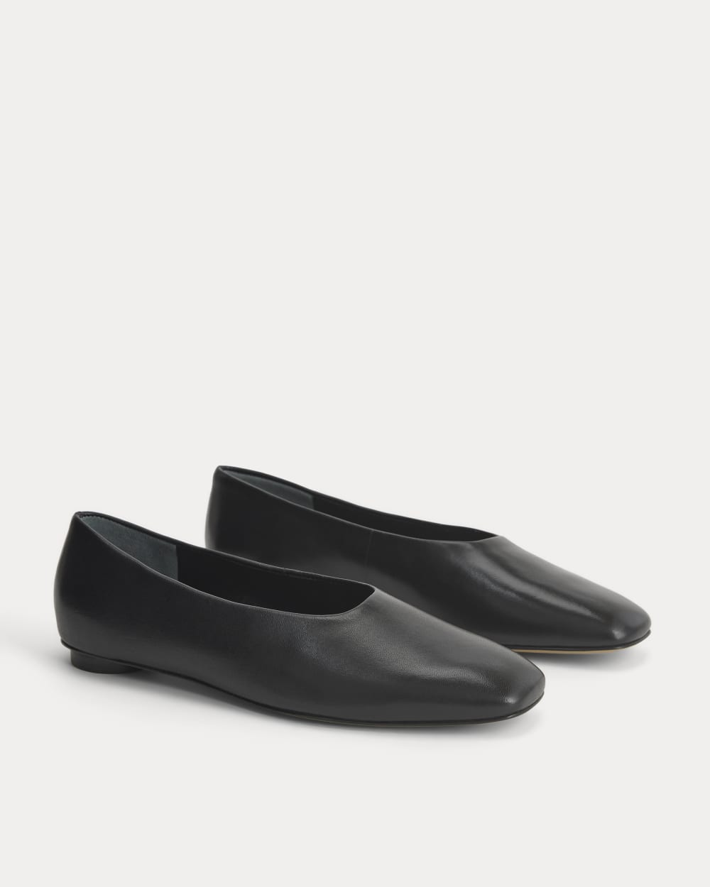 Gallery Square-Toe Flat | Black